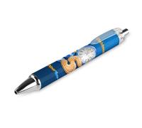 BHHJKK Happy New Year 2025 Penna a sfera retrattile portatile con inchiostro nero, penne da lavoro per cancelleria da ufficio, regali, 4 pezzi