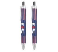 BHHJKK Happy President's Day - Penne a sfera a punta fine (0,5 mm), penne a sfera retrattili lisce con inchiostro nero, 2 pezzi