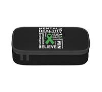 BHHJKK In May We Wear Green Mental Health Awareness Month Pencil Case Large Capacity Pencil Box Pouch Cute Stationary for Women Men Adult, Come nella foto, Taglia unica, Astucci per matite