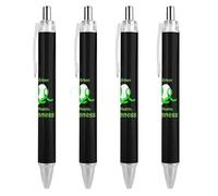 BHHJKK In May We Wear Green MentalAwareness Month - Penne a sfera a punta fine (0,5 mm), retrattili, con inchiostro gel, inchiostro nero, 4 pezzi
