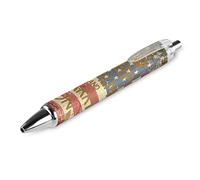 BHHJKK Keep Calm and Carry on Penna a sfera retrattile con bandiera americana, inchiostro blu, penna da lavoro per uomo e donna, 1 pezzo