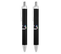BHHJKK LGBTQ Pride Month Rainbow Gay Penne a sfera a punta fine (0,5 mm), penne a sfera retrattili lisce con inchiostro nero, 2 pezzi