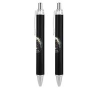 BHHJKK Moon Owl Birds Penna a sfera retrattile penna a sfera da lavoro penne a sfera per ufficio scuola forniture 2 pezzi