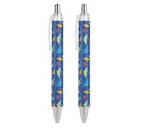 BHHJKK Origami Paper Crane Pattern Penna a sfera a punta fine (0,5 mm) Penna retrattile liscia scrittura penne gel inchiostro nero 1 pz