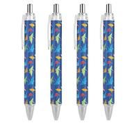 BHHJKK Origami Paper Crane Pattern Penna a sfera a punta fine (0,5 mm) Penna retrattile liscia scrittura penne gel inchiostro nero 1 pz