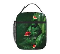 BHHJKK Patrick's Watermelon Festival Borsa termica portatile per il pranzo, colori intensi, tessuto Oxford (100% poliestere) + trapuntatura + PEVA