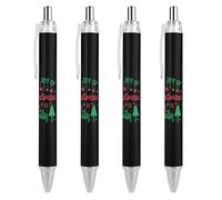 BHHJKK Penna a sfera a punta fine (0,5 mm), retrattile, liscia, inchiostro nero, con scritta "Gesus is the reason for the Christmas", 1 pezzo