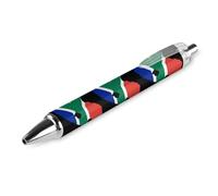 BHHJKK Penna a sfera con bandiera del Sud Africa, penna a sfera retrattile, fusto rotondo, punta fine, 0,5 mm, 4 pezzi