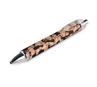 BHHJKK Penna a sfera nera con stampa di cane Golden Retriever per donne e uomini, penna a sfera retrattile fine da 0,5 mm, 1 pezzo