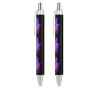 BHHJKK Penna a sfera retrattile a forma di mano di Fatima, colore viola, punta fine da 0,5 mm, 4 pezzi, per ufficio
