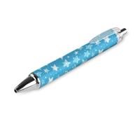 BHHJKK Penna a sfera retrattile a forma di stella, colore azzurro, penna a sfera per ufficio e scuola, 1 pezzo