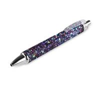 BHHJKK Penna a sfera retrattile con paillettes luccicanti glitterate, portatile, inchiostro blu, penna da lavoro per casa e ufficio, 1 pezzo