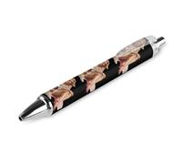 BHHJKK Pin Up and Dog - Penna a sfera retrattile da 0,5 mm, scrittura liscia e impugnatura morbida, per scrivania da ufficio, 4 pezzi