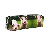 BHHJKK Pink Pig - Astuccio in pelle sintetica in poliuretano, piccolo astuccio con cerniera, Come nella foto, Taglia unica, Astucci per matite