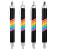 BHHJKK Pride Month LGBTQ - Penne a sfera con punta fine (0,5 mm), retrattile, inchiostro nero, inchiostro gel, 2 pezzi