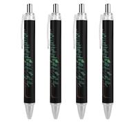 BHHJKK Redwood Tree - Penna a sfera retrattile, con fusto rotondo, punta fine, 0,5 mm, 4 pezzi