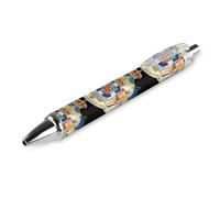 BHHJKK Royal Coat of Arms of Greece - Penna a sfera retrattile, fusto rotondo, punta fine, 0,5 mm, 4 pezzi