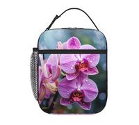 BHHJKK Sacchetti portatili unisex con fiori nazionali malesi, borse termiche riutilizzabili per lavoro, ufficio, scuola, viaggi, borse per il pranzo, borse termiche