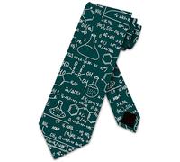 BHHJKK Science Ties - Cravatta da uomo con equazioni di chimica, Sfondo Verde, Taglia unica