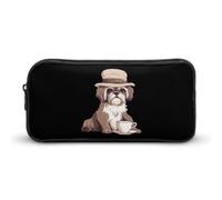 BHHJKK Shih Tzu - Astuccio grande per matite e matite, con cerniera, per donne e uomini, Come nella foto, Taglia unica, Astucci per matite