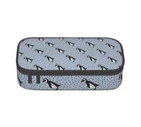 BHHJKK Simpatico astuccio con pinguino con motivo animale, grande capacità, astuccio per trucchi, forniture per ufficio, astuccio per cancelleria con cerniera, Come nella foto, Taglia unica, Astucci