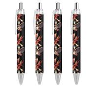 BHHJKK Skate Chihuahua Penna a sfera retrattile, fusto rotondo, punta fine, 0,5 mm, 4 pezzi