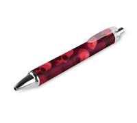 BHHJKK Skulls in Shades of Red Black - Penna a sfera retrattile da 0,5 mm, ad asciugatura rapida, scrittura liscia, 1 pezzo
