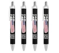 BHHJKK Stand for Me Kneel for Cross US Patriot - Penna a sfera retrattile, inchiostro blu, penna da lavoro, per uomini e donne, 4 pezzi
