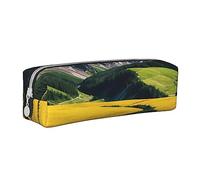 BHHJKK Sunflowers Over The Mountains, astuccio in pelle PU carino piccolo astuccio per matite con cerniera, Girasole sopra la montagna e il campo, Taglia unica, Astucci per matite