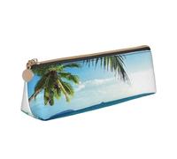 BHHJKK Terrazzo - Scatola portamatite effetto marmo, grande capacità e robusto, per matite portatili per ufficio, bella scatola portamatite con cerniera, Palma tropicale Hawaii Spiaggia, Taglia unica,