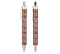 BHHJKK Tipi di patate carino retrattile penna a sfera punta fine 0,5 mm barile rotondo penne 4 PCS ufficio