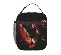 BHHJKK Trinidad e Tobago It's in My Insulated Lunch Box Borsa portatile riutilizzabile Cooler Tote Bag Contenitore per pasti con tasca laterale fibbia maniglia per lavoro ufficio picnic viaggi