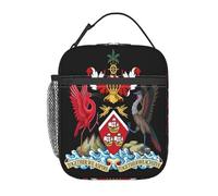 BHHJKK Trinidad e Tobago It's in My Insulated Lunch Box Borsa portatile riutilizzabile Cooler Tote Bag Contenitore per pasti con tasca laterale fibbia maniglia per lavoro ufficio picnic viaggi