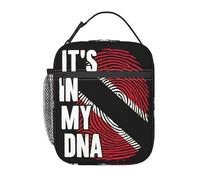 BHHJKK Trinidad e Tobago It's in My Insulated Lunch Box Borsa portatile riutilizzabile Cooler Tote Bag Contenitore per pasti con tasca laterale fibbia maniglia per lavoro ufficio picnic viaggi