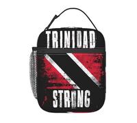 BHHJKK Trinidad e Tobago It's in My Insulated Lunch Box Borsa portatile riutilizzabile Cooler Tote Bag Contenitore per pasti con tasca laterale fibbia maniglia per lavoro ufficio picnic viaggi
