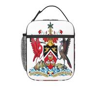 BHHJKK Trinidad e Tobago It's in My Insulated Lunch Box Borsa portatile riutilizzabile Cooler Tote Bag Contenitore per pasti con tasca laterale fibbia maniglia per lavoro ufficio picnic viaggi