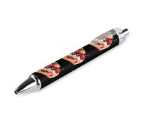 BHHJKK Un pezzo di torta di frutta acquerello carino penna a sfera retrattile punta fine 0,5 mm rotondo barile penne 4 pz ufficio