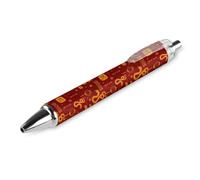 BHHJKK Year Of The Snake 2025 Happy Chinese New Year 2025 Penna a sfera retrattile portatile inchiostro nero penna a sfera penne da lavoro per cancelleria per ufficio regali, 4 pezzi