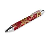 BHHJKK Year Of The Snake 2025 Happy Chinese New Year 2025 Penna a sfera retrattile portatile inchiostro nero penna a sfera penne da lavoro per cancelleria per ufficio regali, 4 pezzi