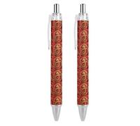 BHHJKK Year Of The Snake 2025 Happy Chinese New Year 2025 Penna a sfera retrattile portatile inchiostro nero penna a sfera penne da lavoro per cancelleria per ufficio regali, 4 pezzi