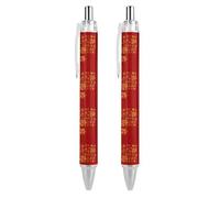 BHHJKK Year Of The Snake 2025 Happy Chinese New Year 2025 Penna a sfera retrattile portatile inchiostro nero penna a sfera penne da lavoro per cancelleria per ufficio regali, 4 pezzi