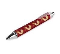 BHHJKK Year Of The Snake 2025 Happy Chinese New Year 2025 Penna a sfera retrattile portatile inchiostro nero penna a sfera penne da lavoro per cancelleria per ufficio regali, 4 pezzi