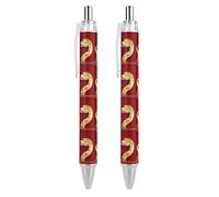 BHHJKK Year Of The Snake 2025 Happy Chinese New Year 2025 Penna a sfera retrattile portatile inchiostro nero penna a sfera penne da lavoro per cancelleria per ufficio regali, 4 pezzi