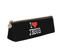BHHJKK Yeshua - Astuccio in pelle a triangolo con Gesù Cristiano, portapenne, cosmetici, cancelleria da scrivania, organizer per ufficio, donne e uomini, Come nella foto, Taglia unica, Astucci per