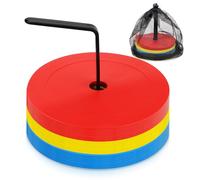 BHHTBB 24 dischi di marcatura da 15 cm, per pallone da calcio, piatti con supporto per organizer, marcatura antiscivolo, accessori per allenamento