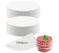 Bhina 1000 Pezzi Carta Oleata per Hamburger Diametro 10cm e 11cm, Antiaderente, Separatori Rotondi, Per Polpette e Barbecue