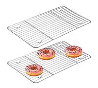 Bhina 2 Pezzi Griglia Raffreddamento Forno,Griglia Raffreddamento Piccola,Rack Raffreddamento Antiaderente,Può Essere Utilizzato In Forno,Lavastoviglie,Cottura Al Forno,Raffreddamento