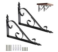 Bhina 2 Pezzi Supporta Staffe Metalliche Flottanti,Staffa Mensola A Parete,Staffa Ferro Stile Europeo,Supporti Mensole Parete Decorativi,Staffe Mensole,Con Viti,Utilizzato In Soggiorno,Cucina,Esterno