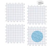 Bhina Set di 4 Tappetini per Lavorare a Maglia Tappetini di Blocco Tappetini di Blocco in Schiuma per Maglieria Tappetini di Tensione con Griglia con 50 T Spilla per Aghi o Uncinetto, 30 x 30cm