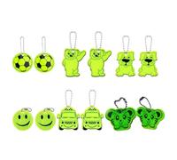 BHIPKOT 12 pezzi etichette catarifrangenti per bambini etichette per cartella per borsa scuola vestiti zaino faccina sorridente calcio tigre orso auto cucciolo